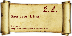 Quentzer Lina névjegykártya